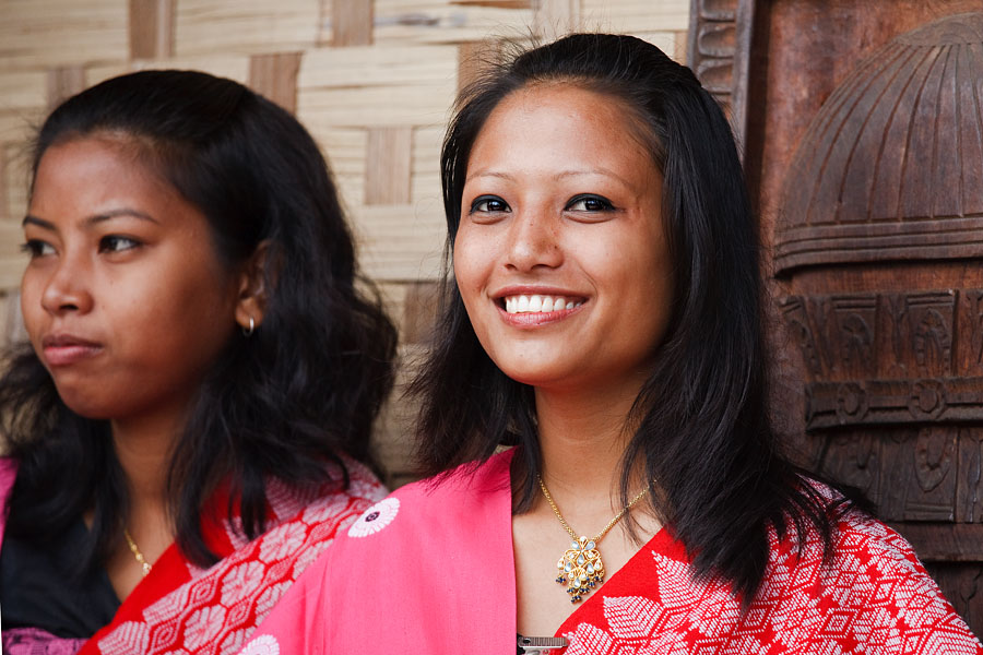  Young women of the Dimasa naga clan